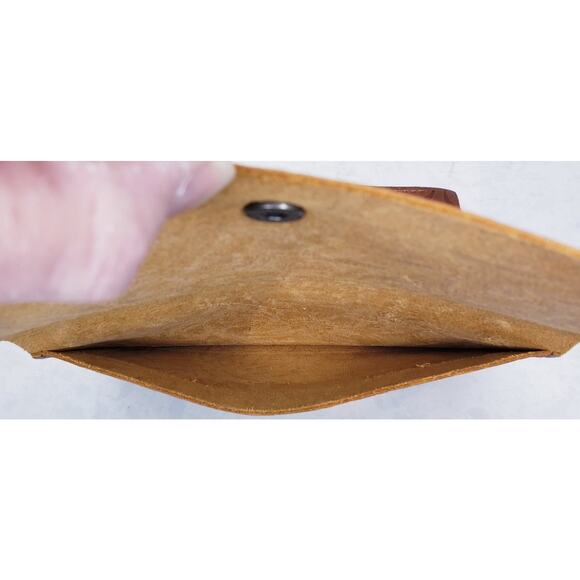 PORTLAND LEATHER GOODS Rancher Wallet Floral Embossed Tooled Leather in Brown - Picture 10 of 16